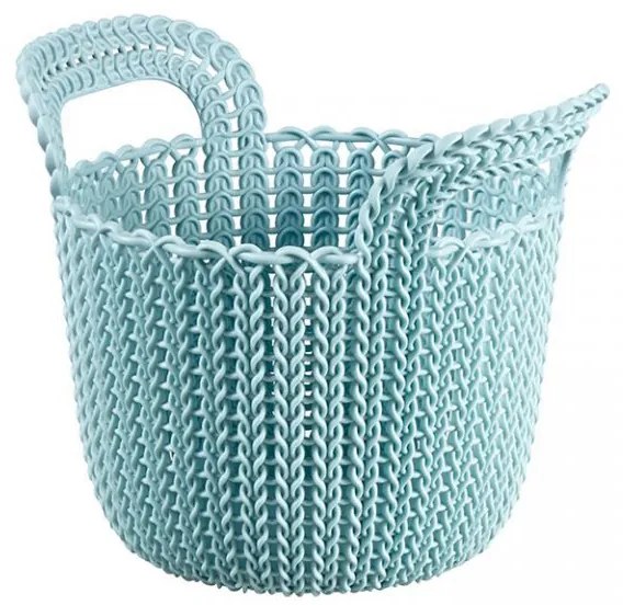 Coș rotund TRICOT 3L - CURVER albastru deschis