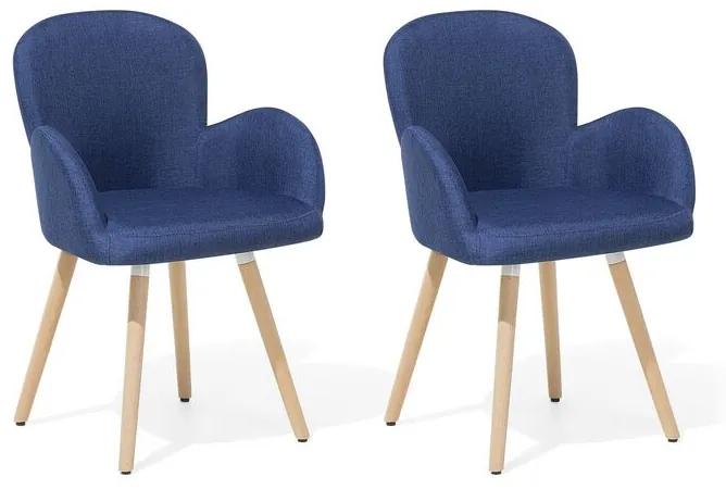 Zondo Set 2 buc. scaune pentru sufragerie Broville (albastru marin). Promo -22%. 1009895