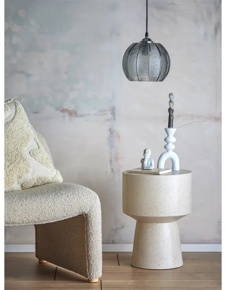 Lustră gri cu abajur din sticlă ø 22 cm Adar – Bloomingville