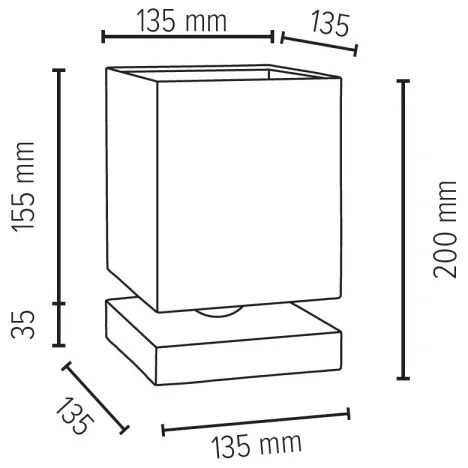 Lampă de masă Spot-Light 7284174 INGER 1xE27/25W/230V
