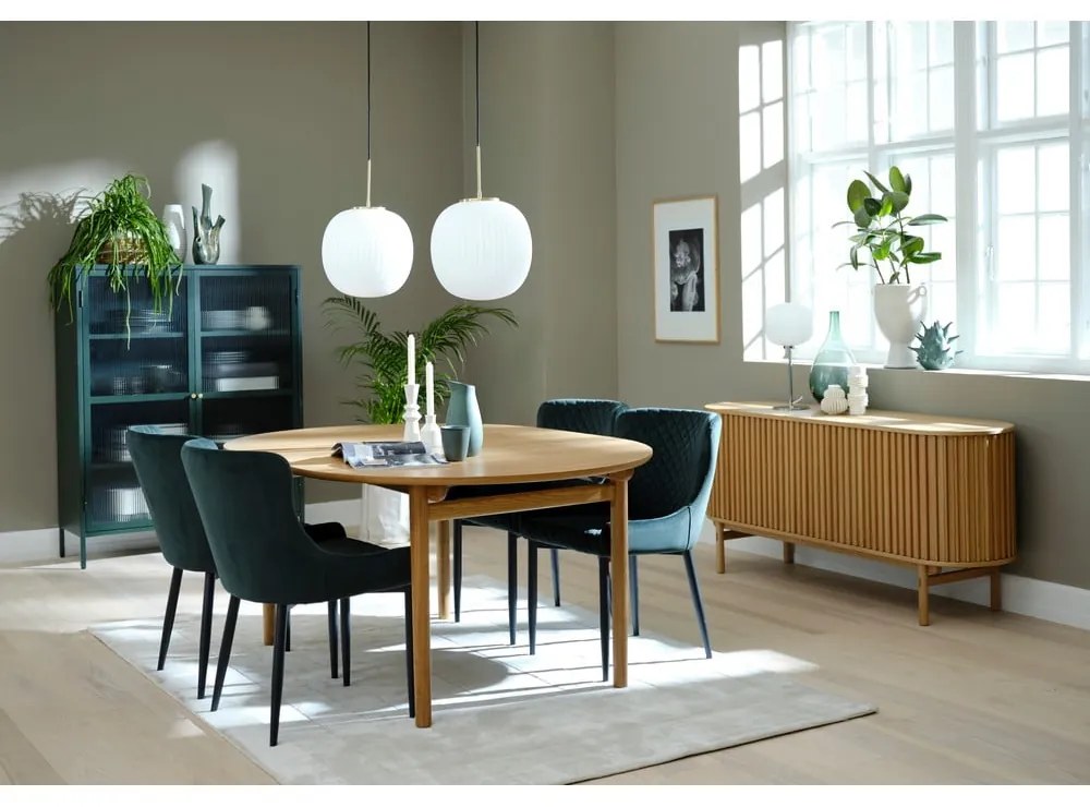 Scaun de sufragerie verde tapițat Ottowa – Unique Furniture
