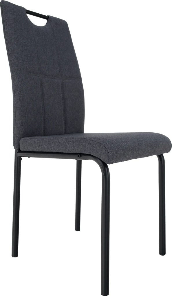 Scaun de sufragerie, gri/metal, JONKA