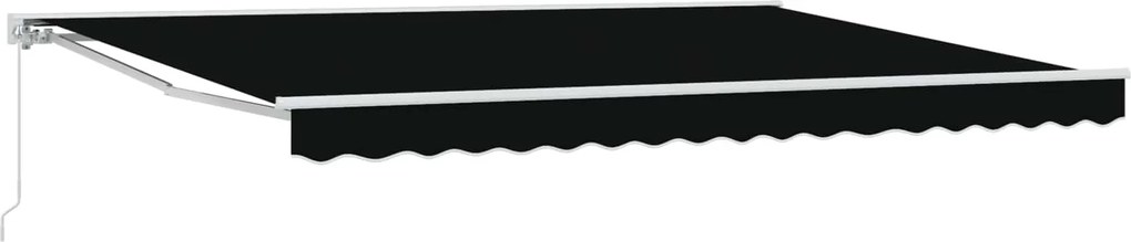 vidaXL Copertină retractabilă manuală Negru 4 × 3 m
