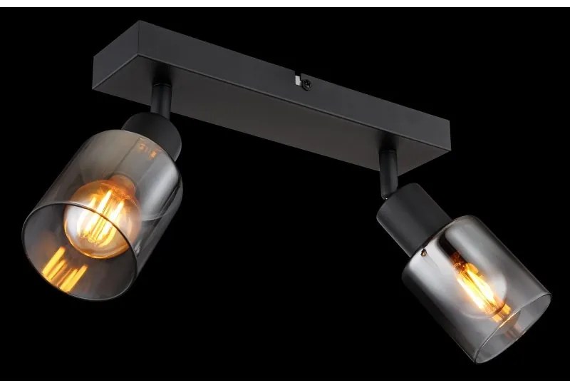 Aplica 2L design modern Hubertus negru