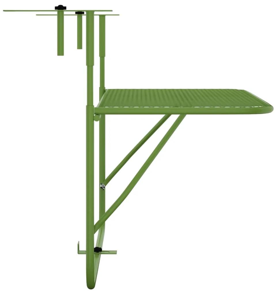 Masa de balcon, verde, 60x40 cm, otel 1, Verde