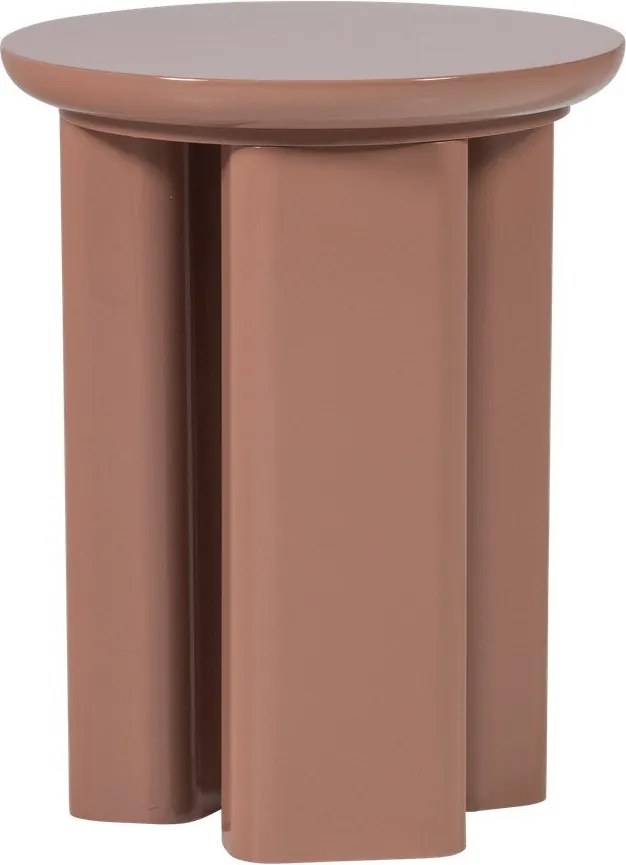 Măsuță auxiliară rotundă cu aspect lucios ø 40 cm Orivo – WOOOD