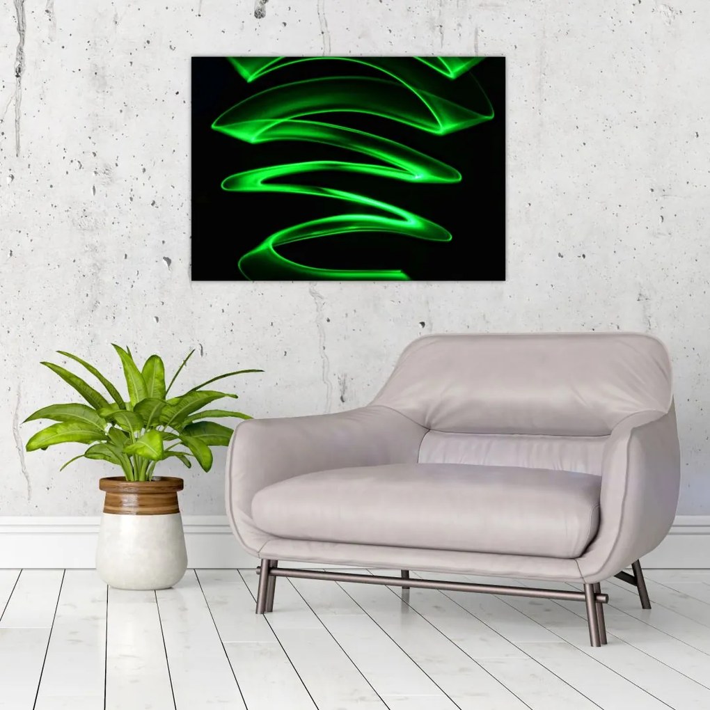 Tablou - valuri neon (70x50 cm)