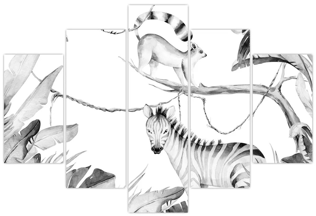 Tablou - Acuarelă Jungla (150x105 cm)