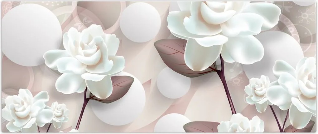 Tablou - Flori de trandafir (120x50 cm)