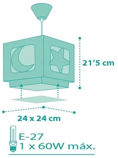 Dalber D-63232H - Lustră copii MOONLIGHT 1xE27/60W/230V