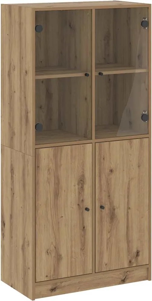 vidaXL Dulap înalt cu uși stejar artizanal 68x37x142 cm lemn prelucrat