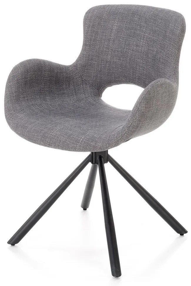 Scaun de bucaterie Kade, gri/negru