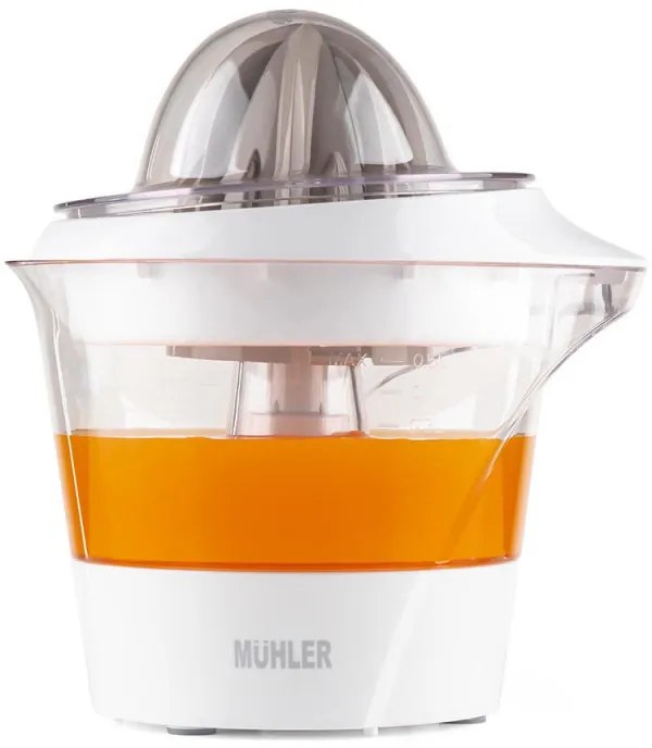 Storcator electric pentru citrice Muhler MJ-2505, 25W, 0,5 L, Reverse, 2 conuri, Alb