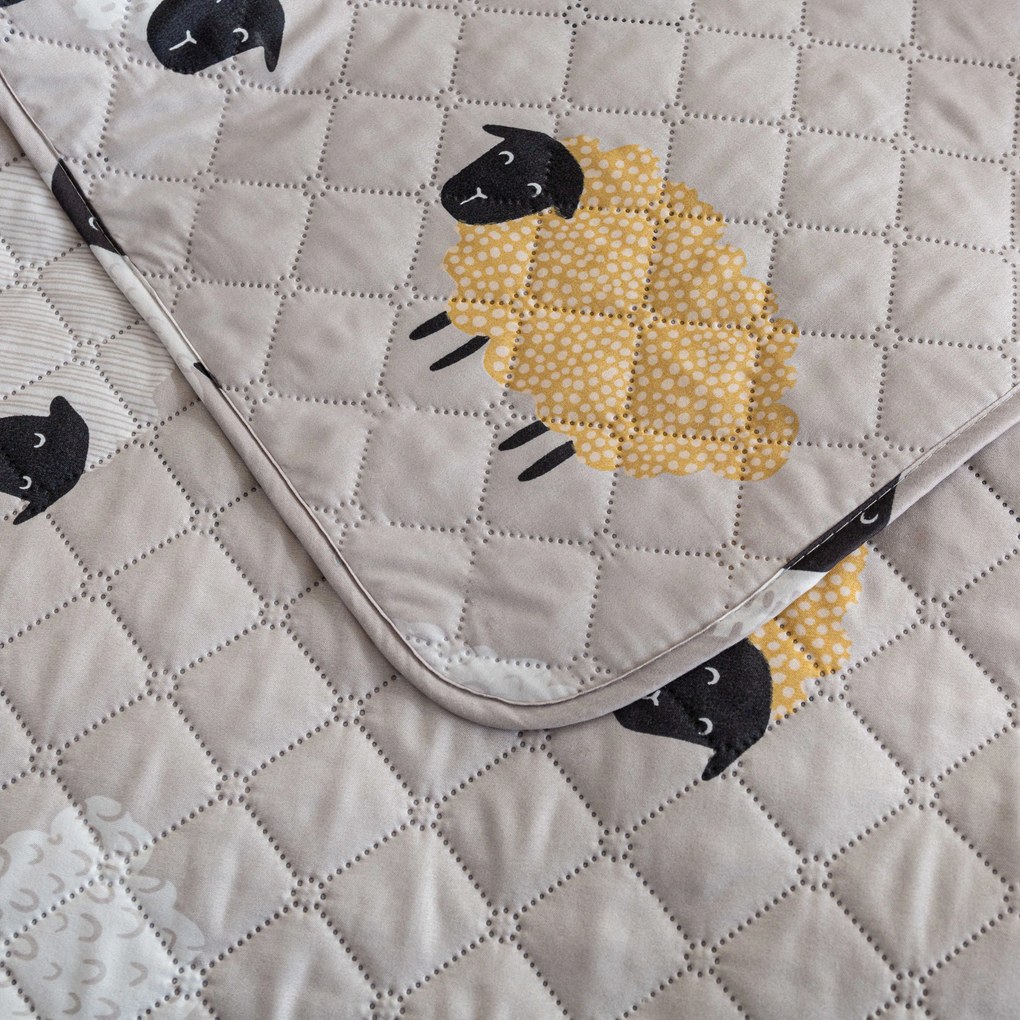 Cuvertura de pat SHEEP DREAM gri Dimensiune: 170 x 210 cm