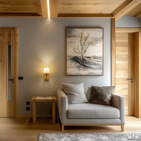 Lampă de perete Brilagi NUBILA WOOD 1xE27/25W/230V stejar/maro deschis