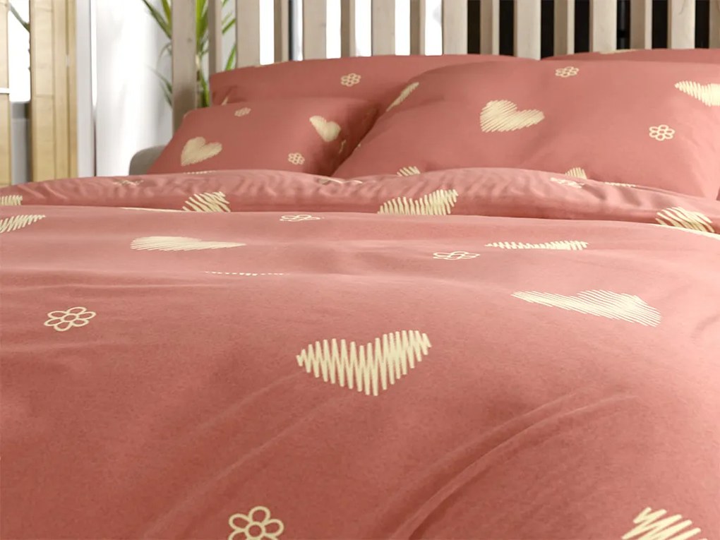 Lenjerie de pat din microfibra ORANGE HEART, roz Dimensiune lenjerie de pat: 70 x 90 cm | 140 x 200 cm