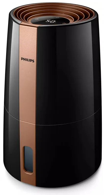 Umidificator Philips HU3918/10, Până la 45 m2, 300 ml/h, 3 l, 3 trepte, Nanocloud, Afișaj LED, Mod de noapte, Negru