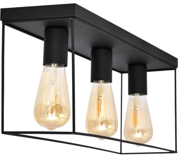 Plafonieră FINN 3xE27/15W/230V negru