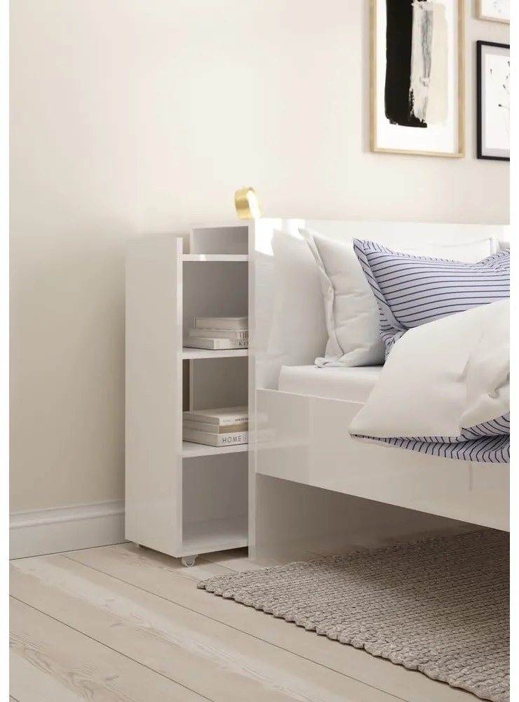 Tăblie de pat albă 145x80 cm Naia – Tvilum