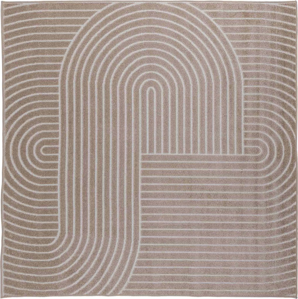 vidaXL Covoare de zonă Pătrat PALMERAS Bej 240 x 240 cm Poliester