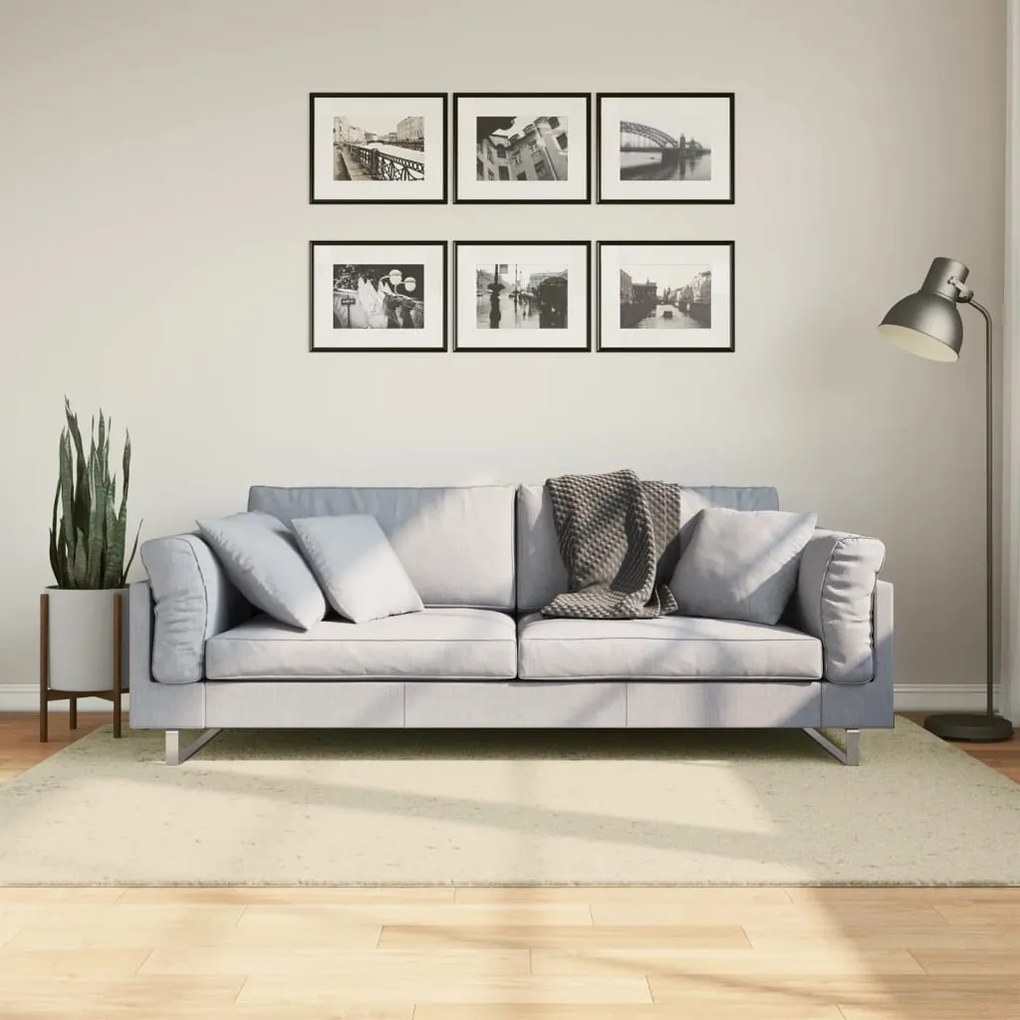 vidaXL Covor HUARTE, fir scurt, moale și lavabil, crem, 140x200 cm