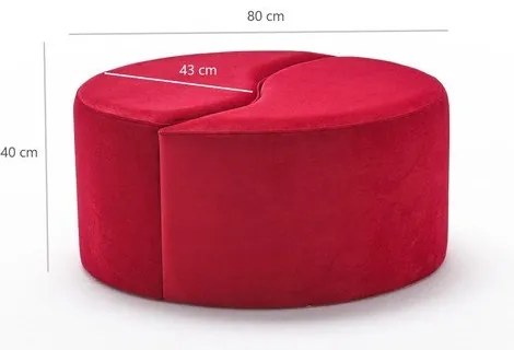 Taburet roșu Alis – Artie