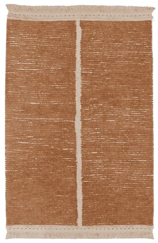 Covor cărămiziu/bej din bumbac 140x200 cm Duetto Toffee – Lorena Canals