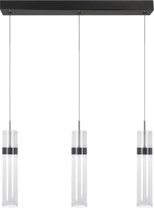 Lustră LED suspendată pe cablu AMBIENTE 3xLED/6W/230V 3000/4000/6000K neagră