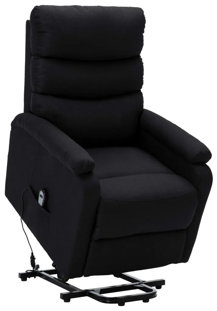 vidaXL Fotoliu cu ridicare, negru, material textil