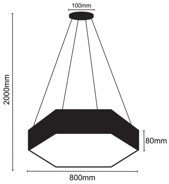 Lustră LED pe cablu LED/70W/230V 4000K d. 80 cm