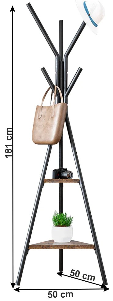 Cuier, negru/ stejar smoke, PLENTO