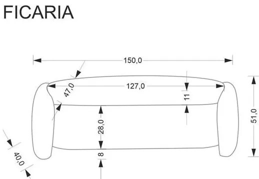 Banca cu spatiu de depozitare Ficaria crem L150 cm