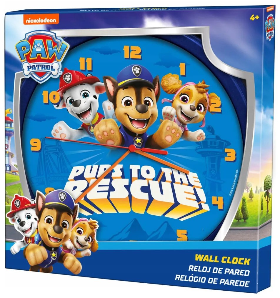 Patrula Cățelușilor Rescue Pups ceas de perete 25 cm