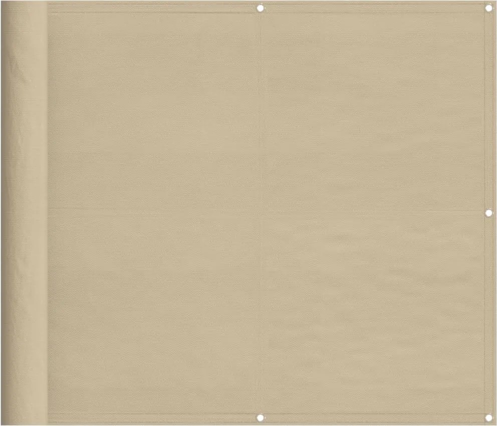 vidaXL Paravan de balcon, bej, 90x700 cm, 100% poliester oxford