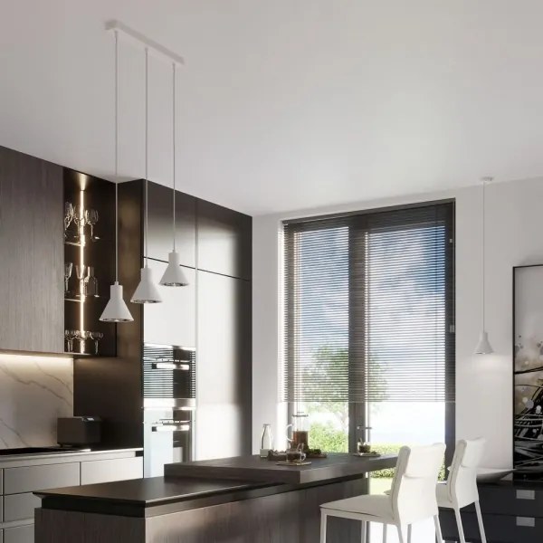 Lustră pe cablu TAZILA 3xES111/60W/230V albă Sollux SL.0988