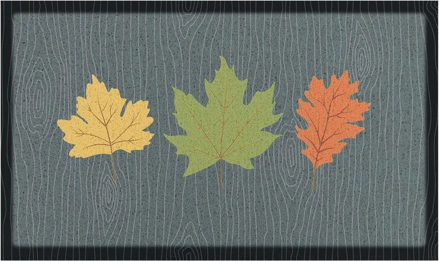 Covoraș de intrare 40x70 cm Autumn Leaves on Green – Artsy Doormats