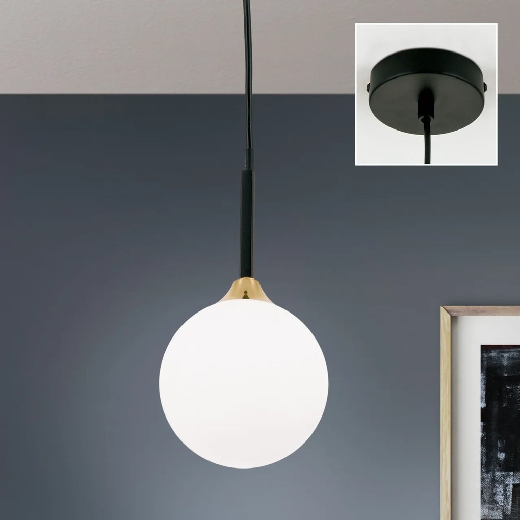 Pendul design modern SNOWWHITE negru/auriu