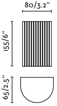 Aplică FARO 40545 SOLE 2xGU10/8W/230V cărămiziu canelat rotund