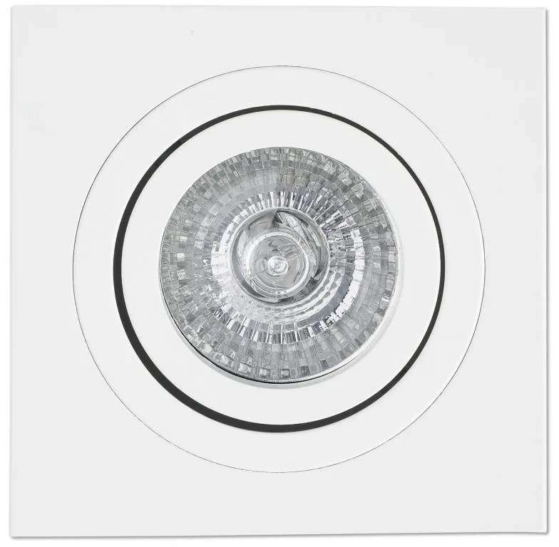 Rama spot directionabil, incastrabil, alb, dim. 9,2x9,2cm RADON-C, 43396