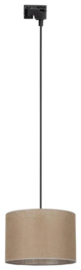 Lustră pe cablu pentru sistem de șină TRACER 1xE27/15W/230V d. 30 cm negru/maro