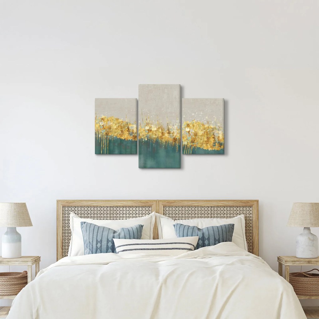 Tablou - Textura cu decor auriu (90x60 cm)