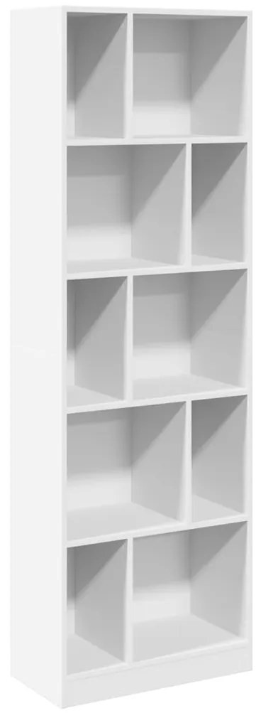 847989 vidaXL Bibliotecă, alb, 57x28,5x174 cm, lemn prelucrat