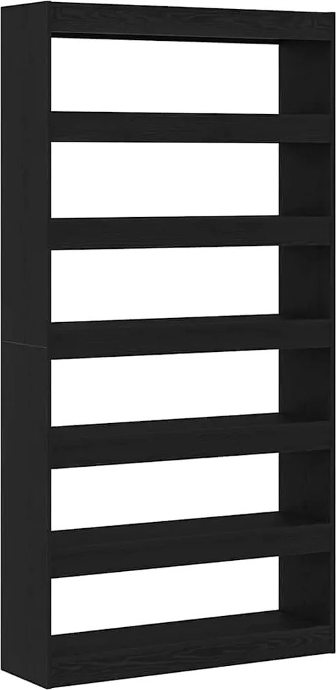 vidaXL Dulap pentru cărți Stejar Negru 100 x 30 x 198 cm Lemn compozit