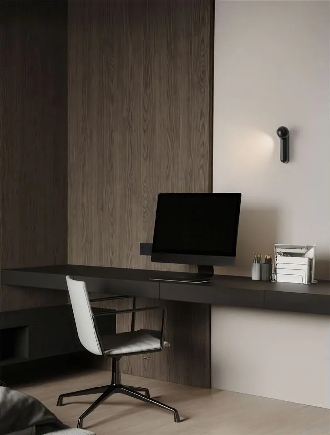 Aplica cu spot LED stil minimalist 3000K NOTIC negru