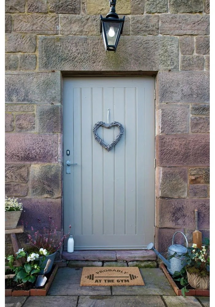 Covoraș de intrare din fibre de nucă de cocos 40x60 cm Probably At The Gym – Artsy Doormats