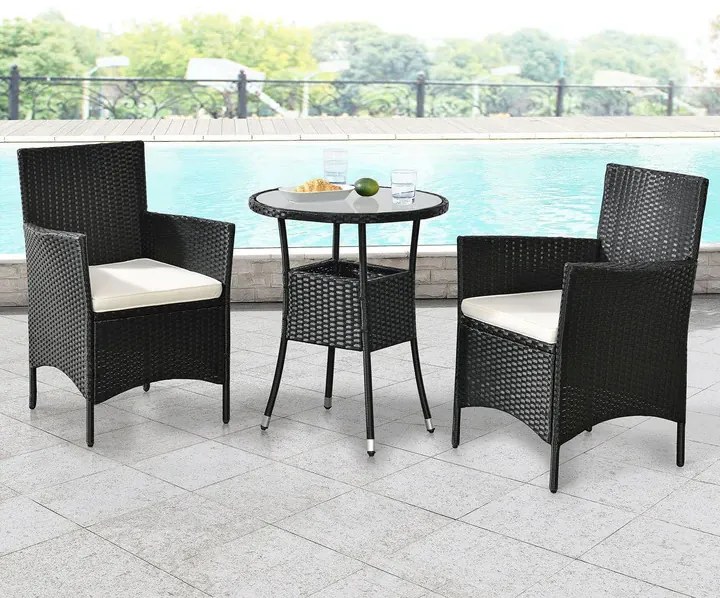 Juskys Set balcon Bayamo - negru