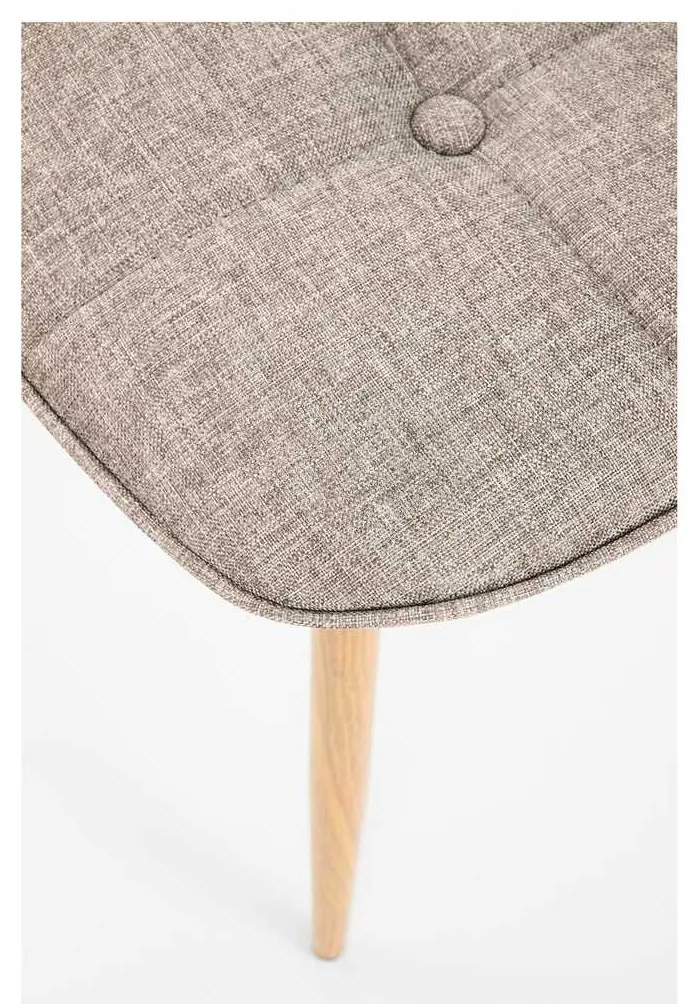 Scaun de bucătărie Zina, bej / lemn natural
