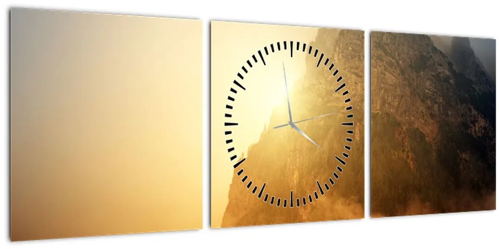 Tabloului muntelui în ceață (cu ceas) (90x30 cm)