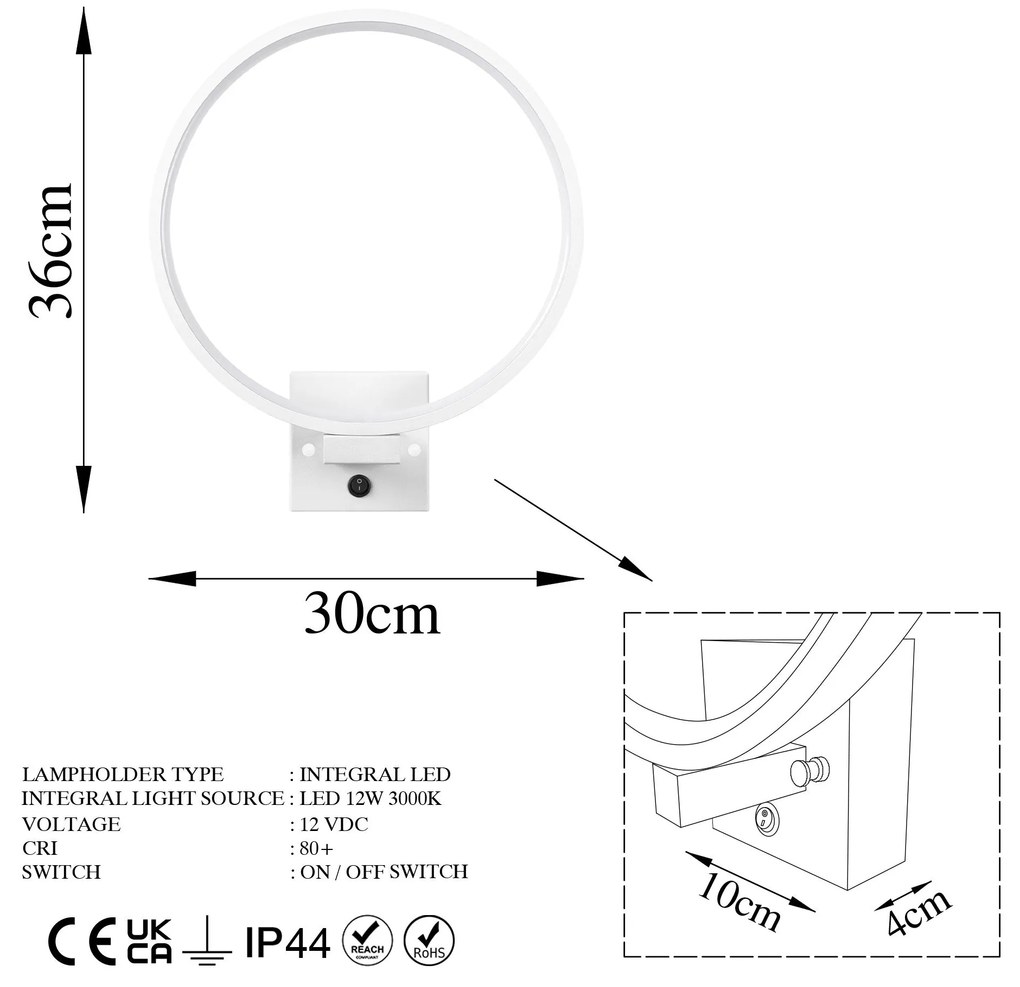 Lampă de perete Halka - 13310