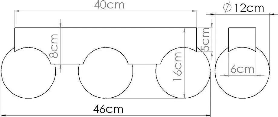 Plafonieră albă/în culoare naturală cu abajur din sticlă ø 12 cm Solum – Sollux